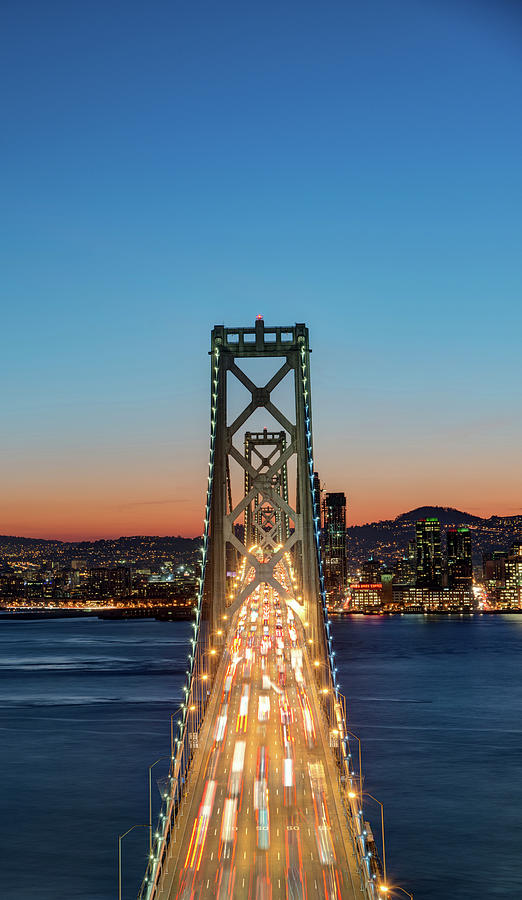 Traffic On The Bay Bridge, San Photograph by Panoramic Images - Fine ...