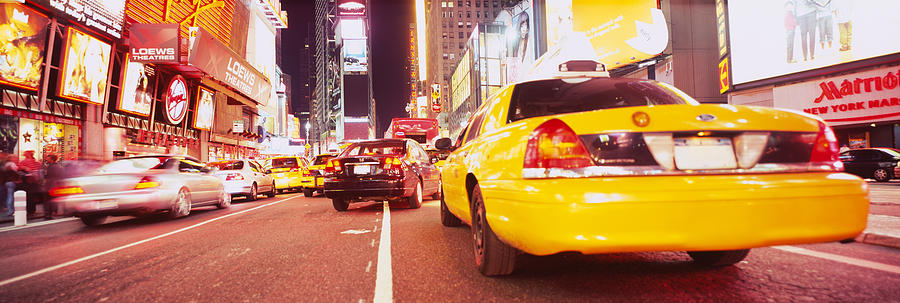 Traffic On The Road, Times Square Photograph by Panoramic Images