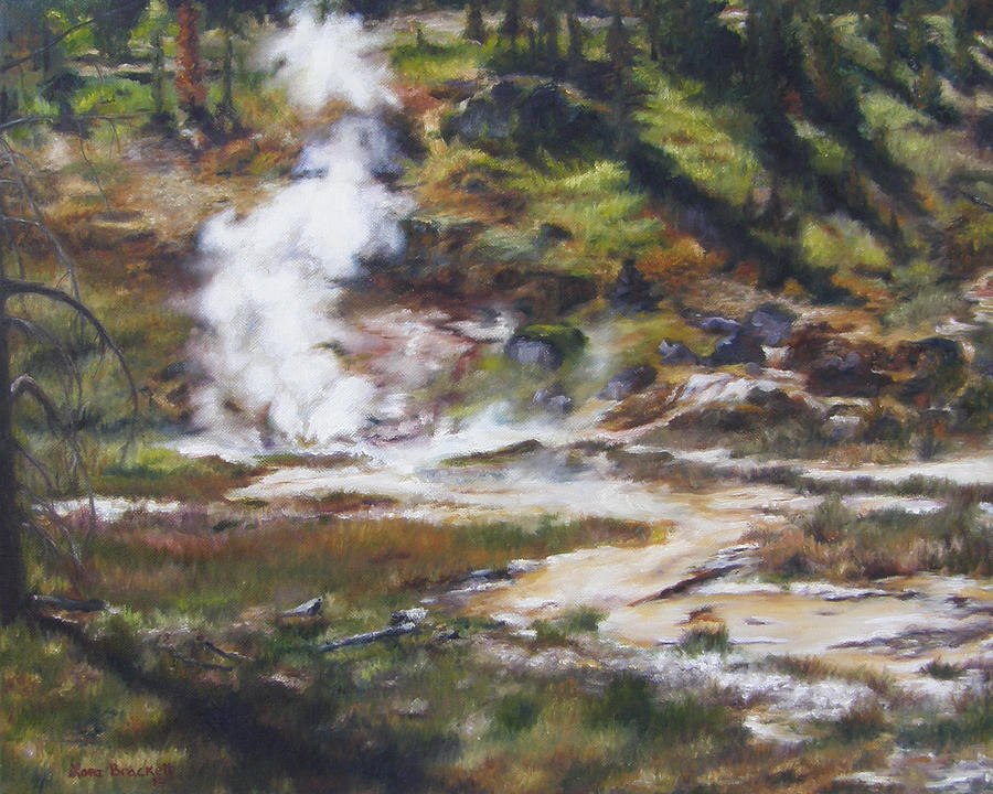 Trail To The Artists Paint Pots - Yellowstone Painting by Lori Brackett