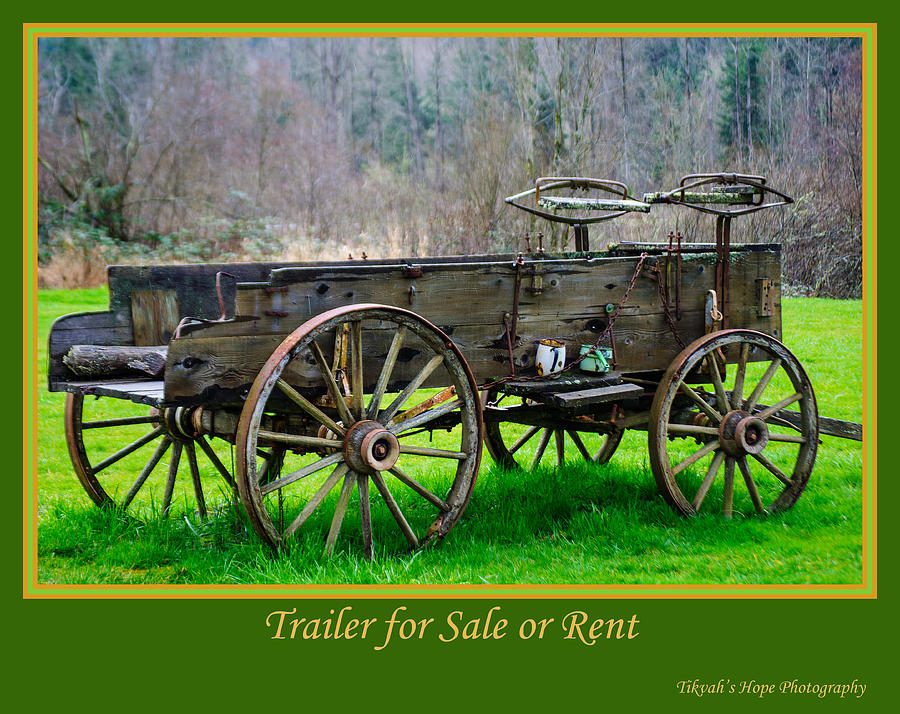 Trailer for Sale or Rent Photograph by Tikvahs Hope