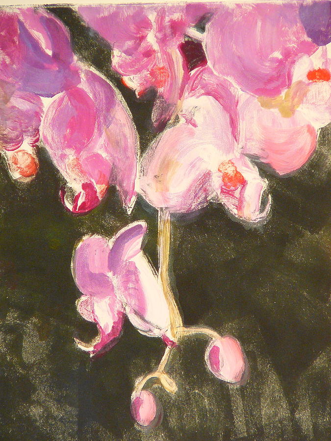 Monotype Painting - Trailing Phal by Valerie Lynch Monotype Painting - Trailing Phal by Valerie Lynch