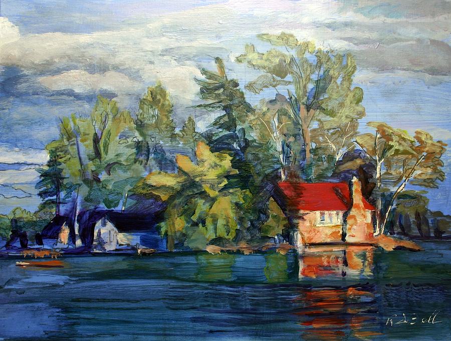 Trails End Island Cabin Painting By Randy Bell