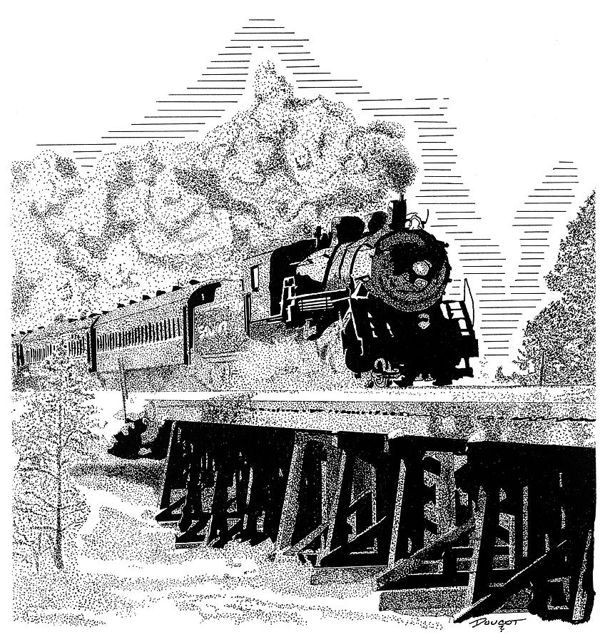 Train 1 Drawing by David Doucot