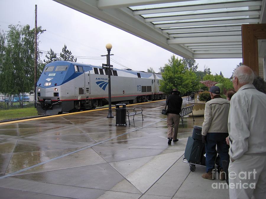 Train 14 Arrives Photograph by James B Toy