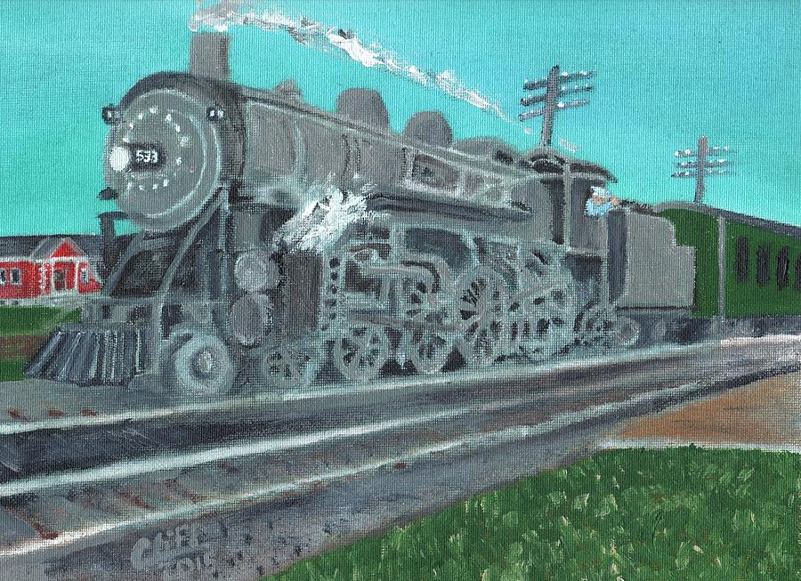 Train 533 Painting by Cliff Wilson