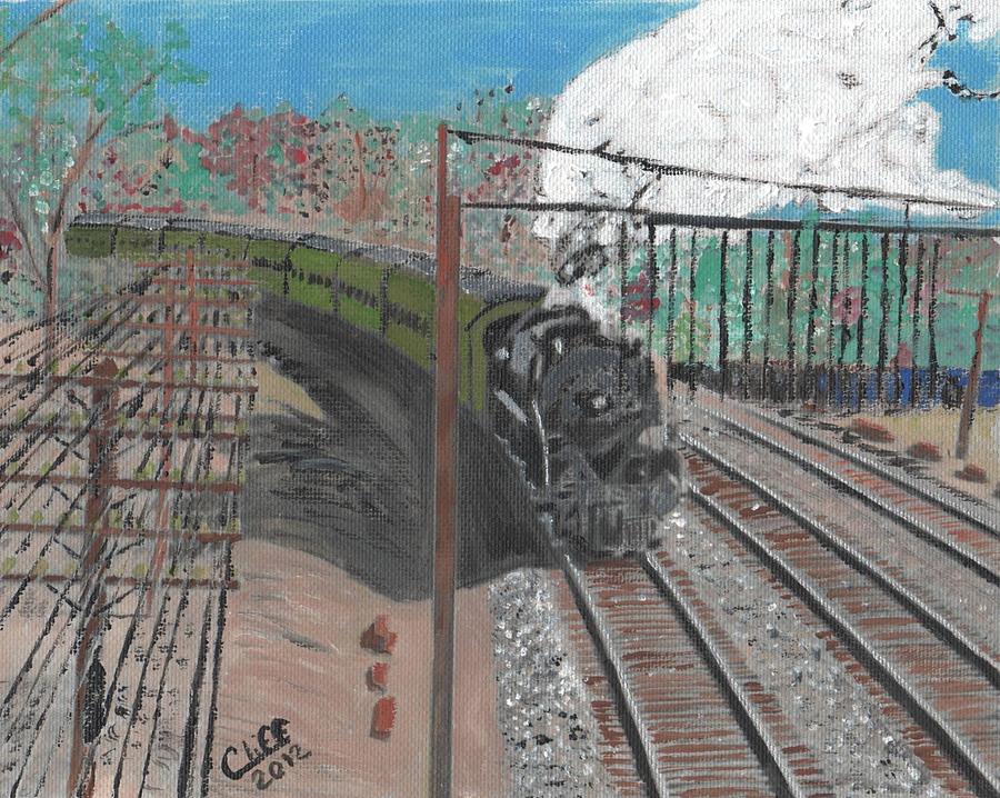 Train 641 Painting by Cliff Wilson