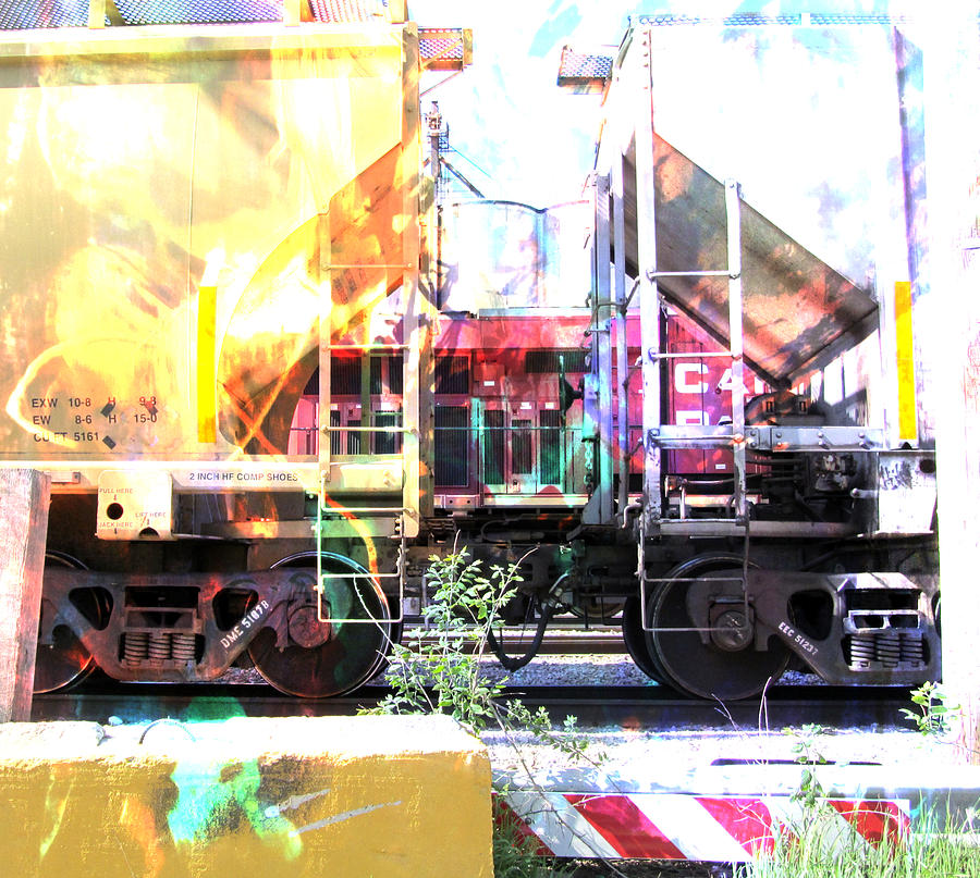 Train Abstract Blend 1 Digital Art by Anita Burgermeister