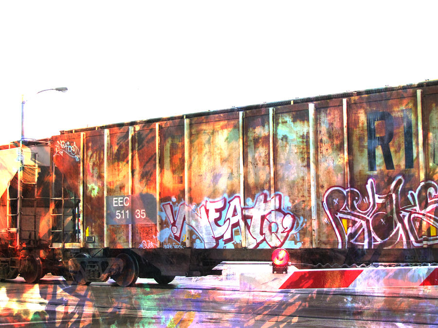 Train Abstract Blend 7 Digital Art by Anita Burgermeister