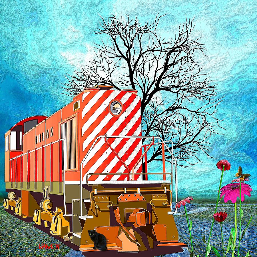 Transportation Digital Art - Train - All Aboard - Transportation by Liane Wright