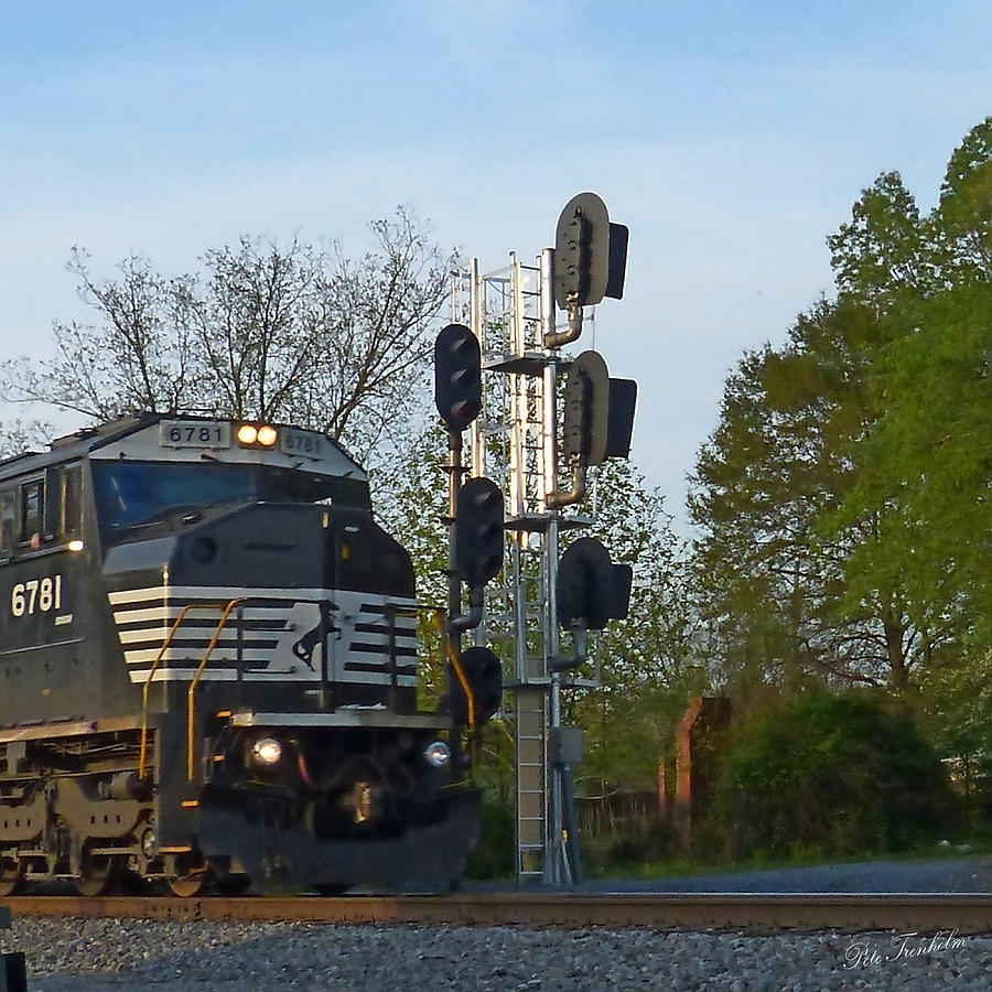 Train and Signals Photograph by Pete Trenholm
