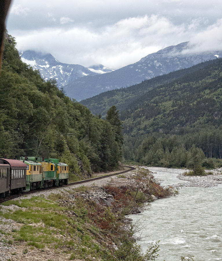 Mountain Photograph - Train and Stream by Wayne Meyer