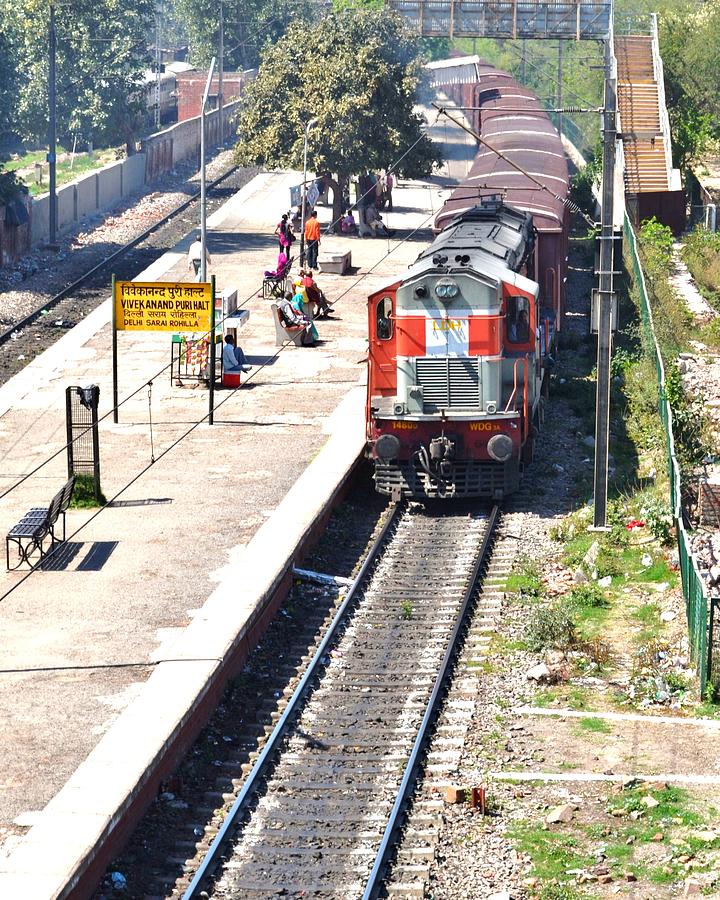 Train at Delhi Station Photograph by Kim Bemis