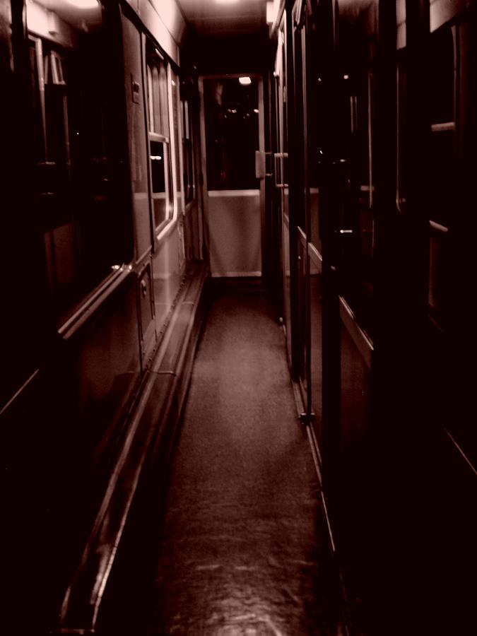 Train At Night Photograph