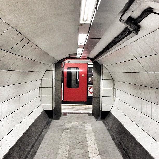 London Photograph - Train At The End Of The Tunnel by Ilko Batakliev