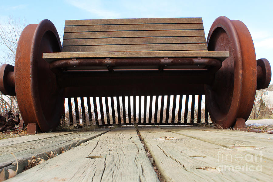 Train Bench on Planks Photograph by Steven Parker