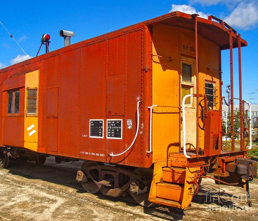 Train Photograph - Train Caboose - 02 by Gregory Dyer