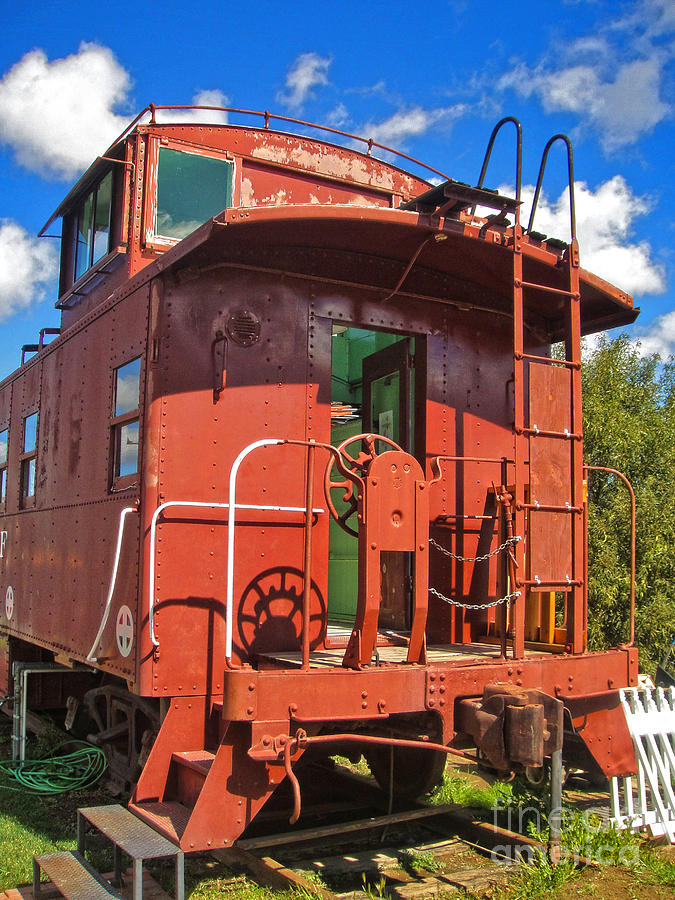 Train Photograph - Train Caboose by Gregory Dyer