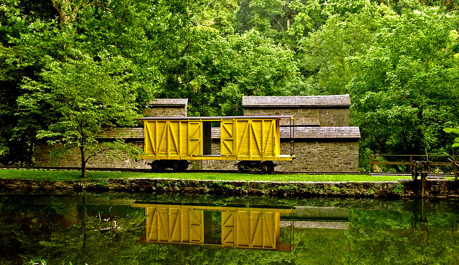 Train Car and Graining Mill. Hagley Museum. Photograph by Chris  Kusik