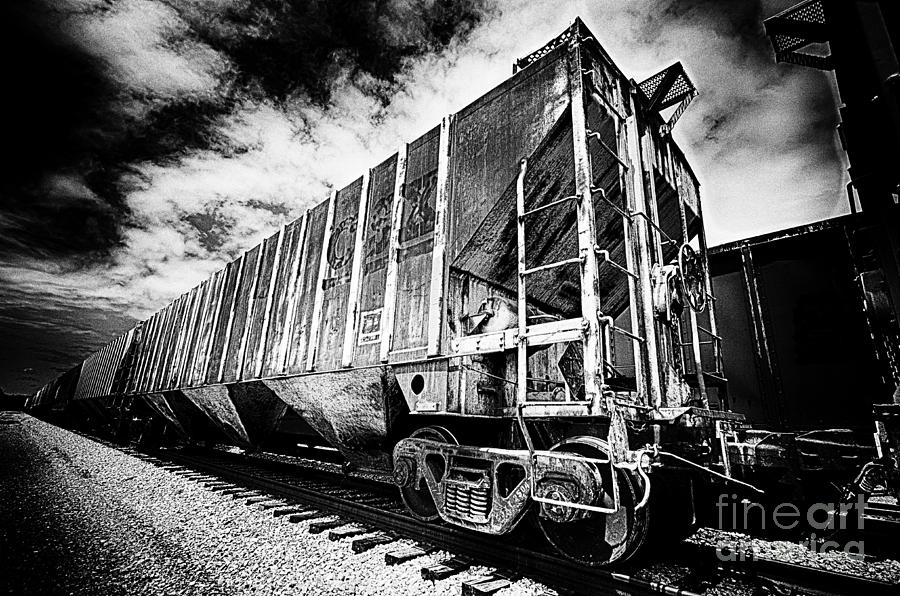 Train Cars on Railroad Tracks Photograph by Danny Hooks