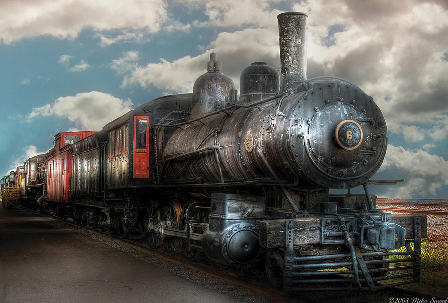 Train Photograph - Train - Engine - 6 NW Class G Steam Locomotive 4-6-0  by Mike Savad