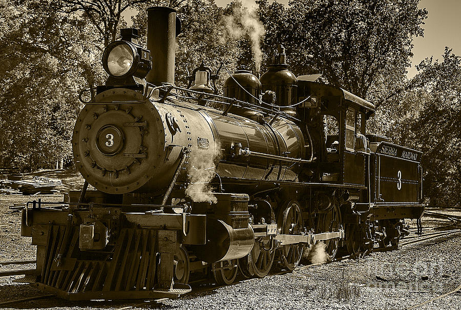 Train Photograph - Train Engine number 3 by David Millenheft