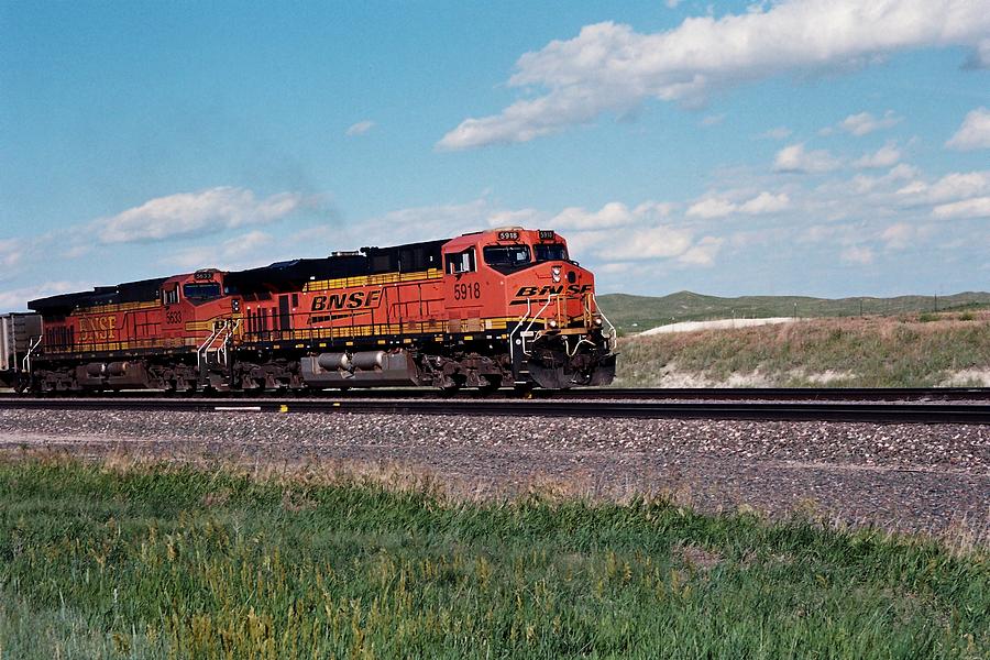 Train Engines on the Prairie Photograph by HW Kateley