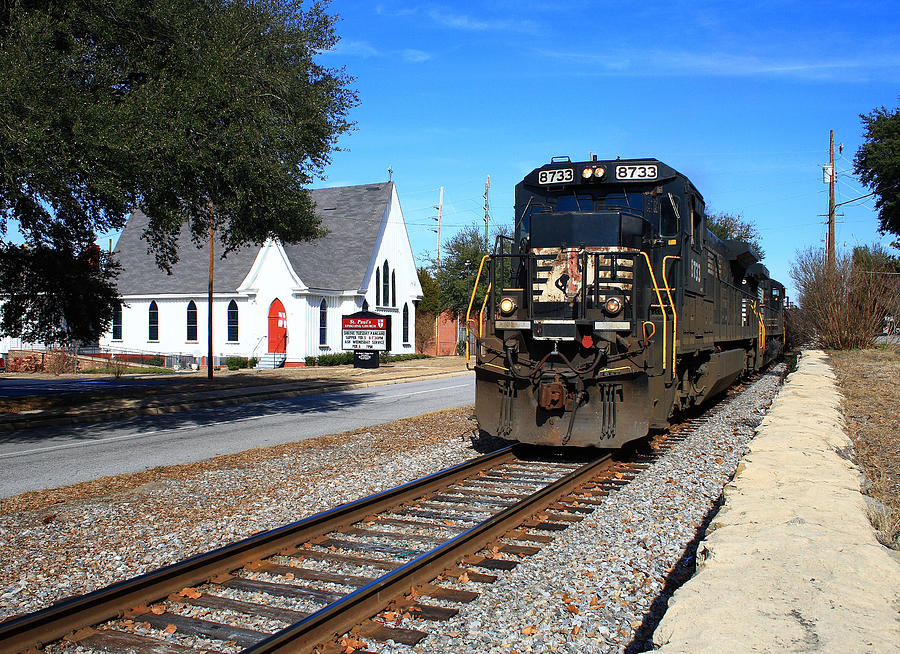 Train Goes to Church Photograph by Joseph C Hinson
