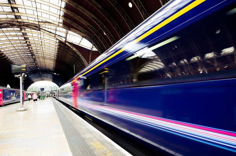 Train leaving Paddington Station in London, England Photograph by Gregobagel