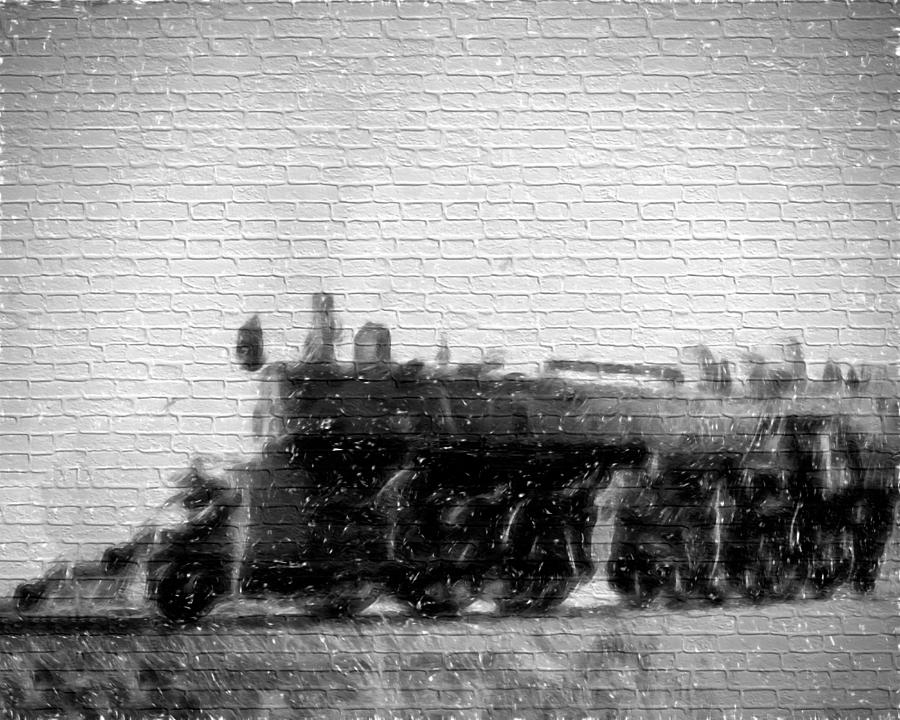 Train Painting Digital Art by Cathy Anderson
