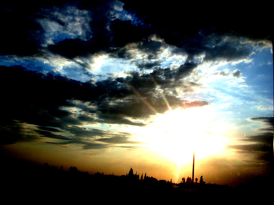 Sky Photograph - Train Spotting by Misty Herrick Sky Photograph - Train Spotting by Misty Herrick
