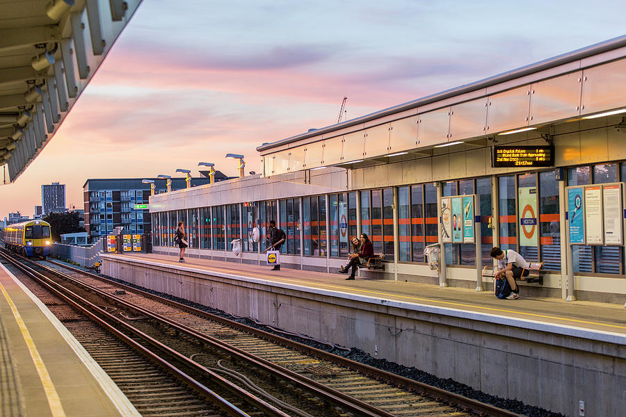 Train Station At Sunset, City Of Photograph by Tim E White