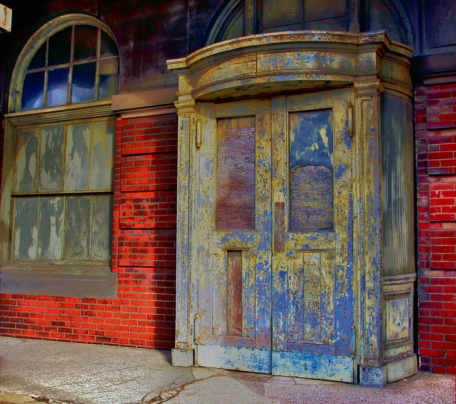 Train Station Door with Widow Photograph by William Rockwell
