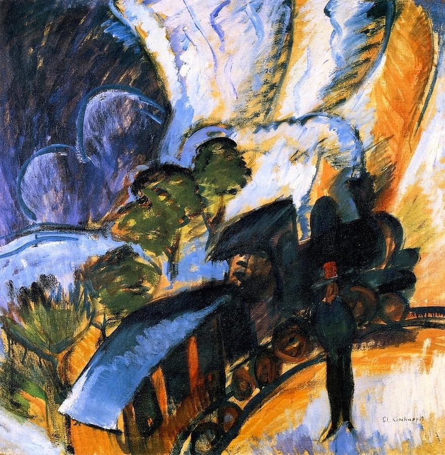 Train Station in Koenigstein Painting by Ernst Ludwig Kirchner