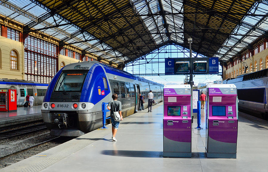 Train Station Marseille France Photograph by Jeff Black