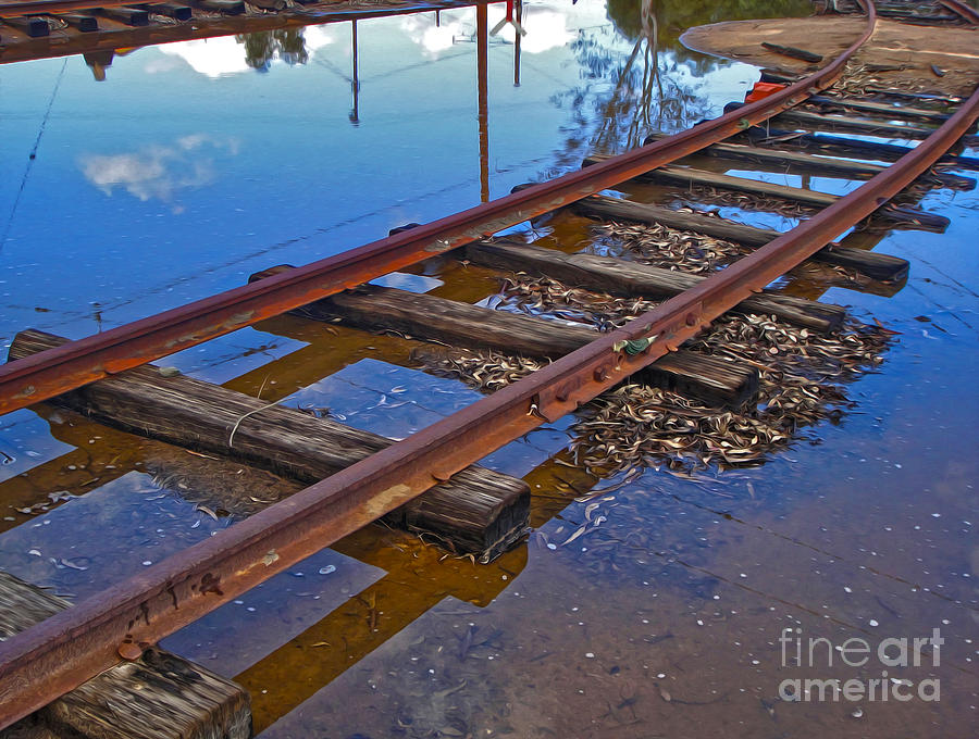 Train Photograph - Train Tracks by Gregory Dyer