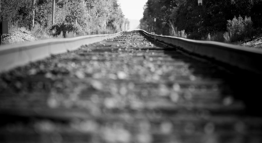 Black And White Photograph - Train Tracks by Richie Cupertino