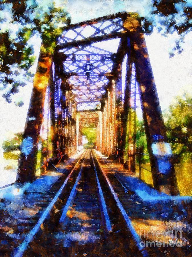 Transportation Photograph - Train Trestle Bridge 2 by Janine Riley