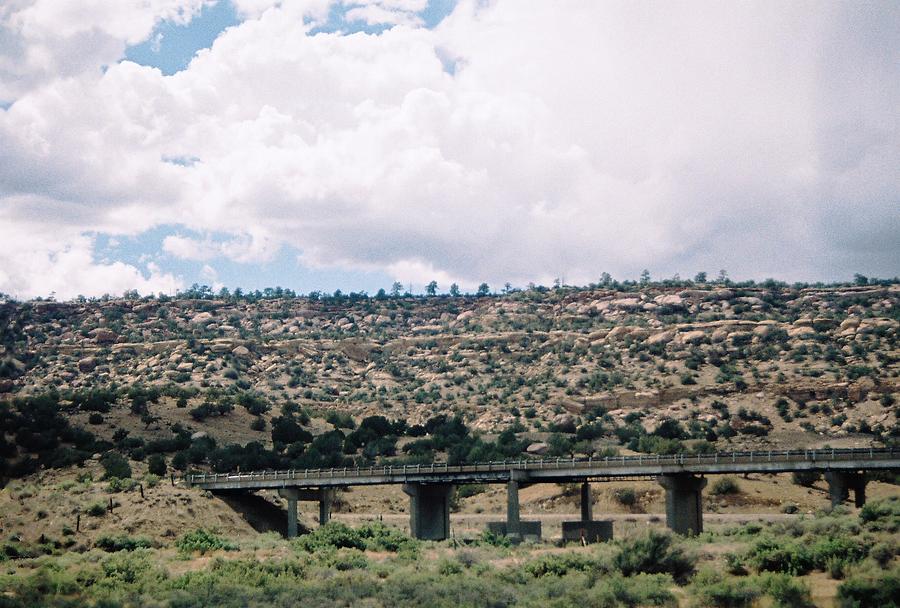 Train Trestle in the Desert Hills Photograph by Belinda Lee