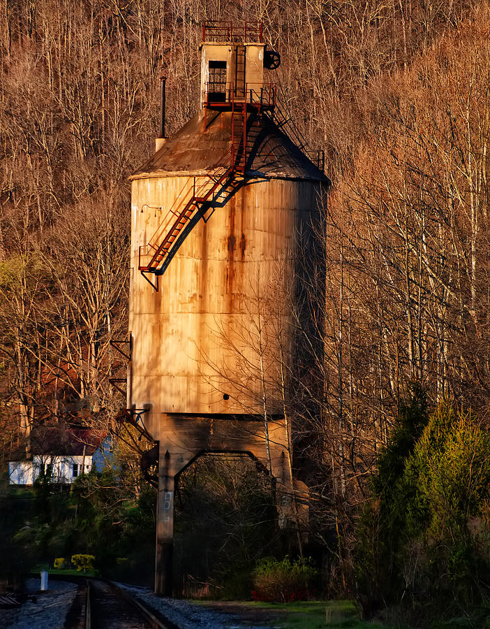 Train Photograph - Train Water tower by Flees Photos
