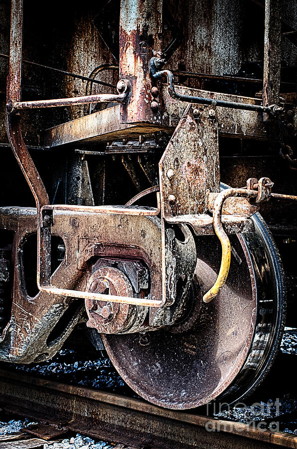 Train Wheel Closeup HDR Photograph by Danny Hooks