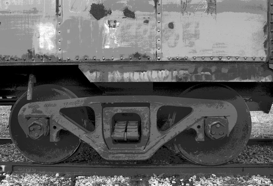 Train Wheels black and white Photograph by Michael Wallace - Fine Art ...