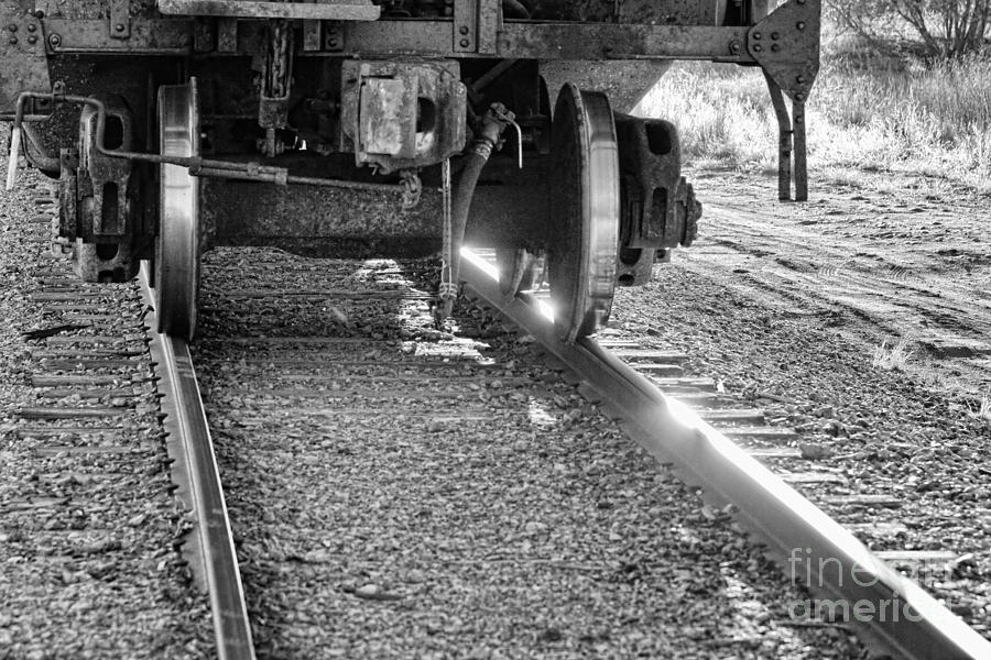 Train Wheels Hitting the Tracks Photograph by James BO Insogna