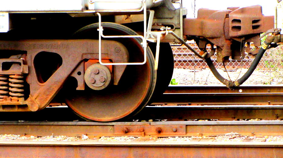 Train Yard Close Up 2 Photograph by Anita Burgermeister