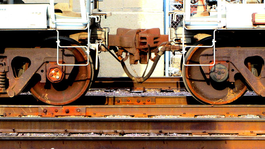 Train Yard Close Up 3 Photograph by Anita Burgermeister