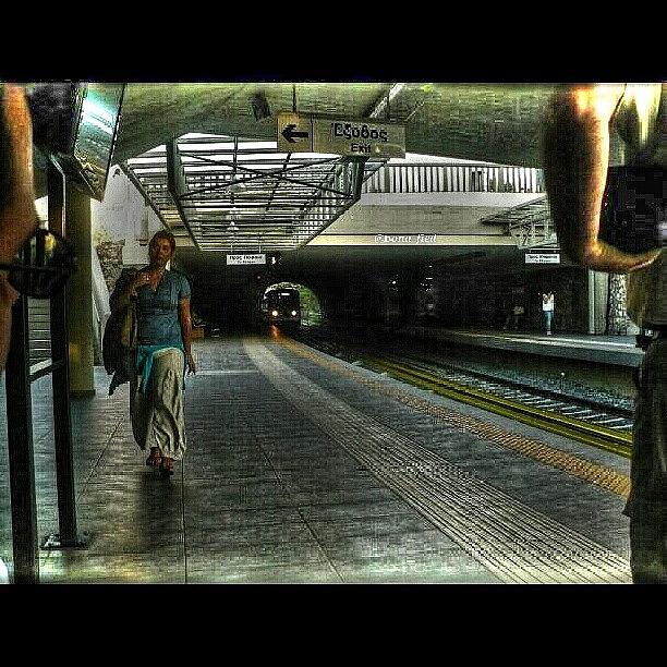 Architecture Photograph - Trains Coming. #athens #greece #metro by Brian Lyons