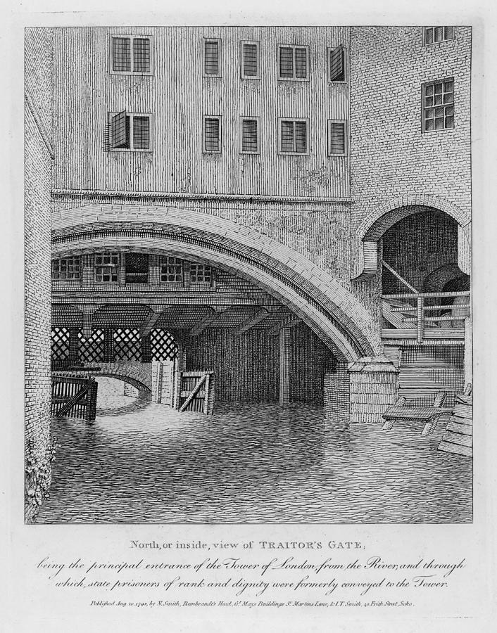 London Drawing - traitors Gate          Date 1798 by Mary Evans Picture Library