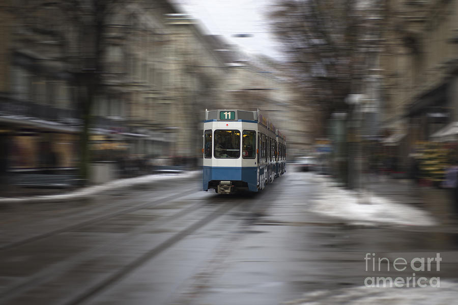 Tram in city Photograph by Mats Silvan