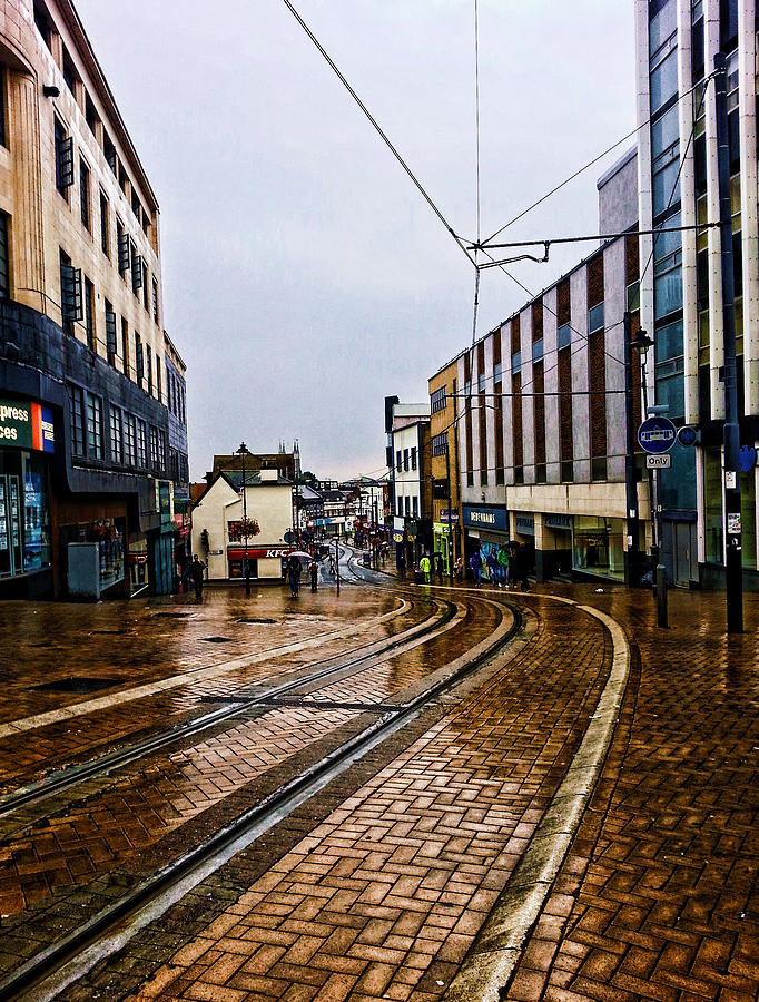Tram Tracks in the Rain Photograph by Nicky Jameson