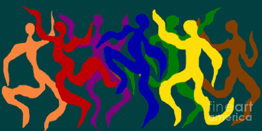Dancing Figures Digital Art - Trance Dance by Meenal C
