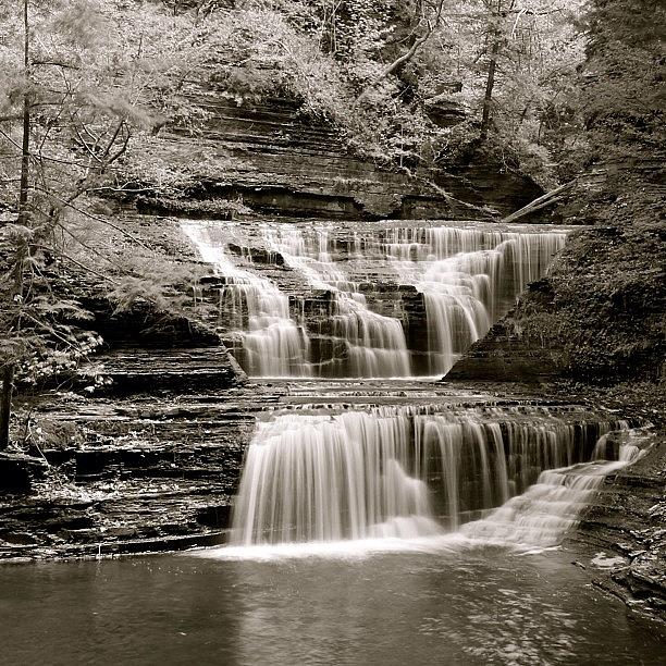 Waterfall Photograph - Tranquil Cascade by Justin Connor